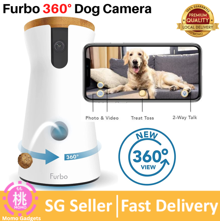 Furbo Dog Camera Treat Tossing Full HD Wifi Pet Camera and 2 Way Audio Designed for Dogs Compatible with Alexa As Seen On Ellen Lazada Singapore