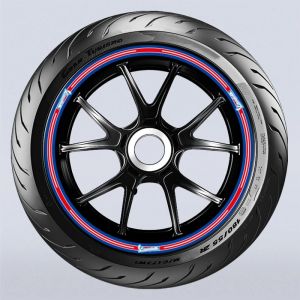 Used for VESPA GTS300 300HPE motorcycle accessories: reflective warning wheel hub stickers for the rim area available in multiple colors and can be customized.