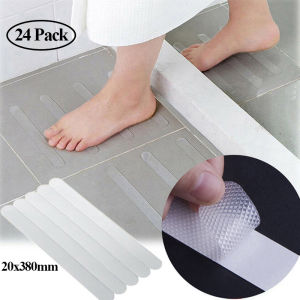 24pcs Anti-Slip Strips Safety Shower Treads Stickers Bathtub Non Slip Stickers Anti Skid Tape for Shower