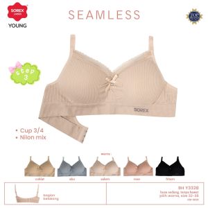 Sorex Young Bra Remaja Seamless Tanpa Kawat BH Step 3 Kait 3 Y 3328