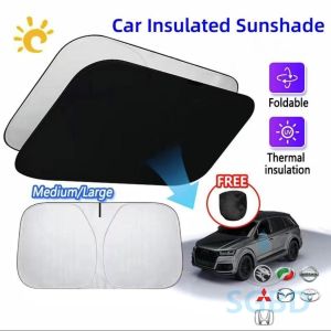 ม่านบังแดดรถยนต์ร่ม กระจกหน้ารถยนต์พร้อม 360 ° ม่านบังแดดรถยนต์แบบหมุนได้ สําหรับการป้องกันกลางแจ้งในฤดูร้อน