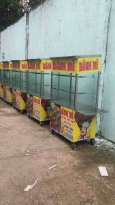 Xe bánh mì rá rẻ hàng chất lượng inox dày dặn