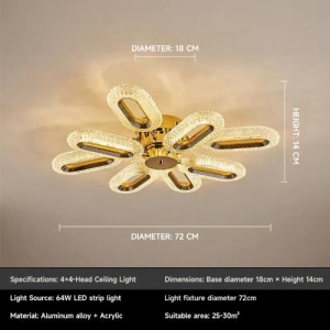 S&K Living Room Lamp Bedroom Ceiling Light New Dining Room lamp LED Creative Flower Shaped Ceiling Light