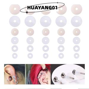 HUAYANG01 [HOT FASHION] 1ถุงซิลิโคนเจาะเครื่องประดับแผ่นรักษายืดหยุ่นป้องกัน hyperplasia สำหรับคงที่ต่างหูกระดูกอ่อนจมูกลิ้นแหวนริมฝีปาก