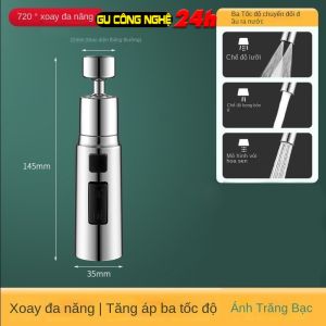 Đầu nối vòi rửa chén bát đa năng chống bắn xả 3 chế độ tiện lợi xoay 360 độ