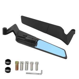 Universal Motorcycle Rearview Mirror Full Alloy Wind Wing Rotate Side Mirror Reduces Wind Resistance