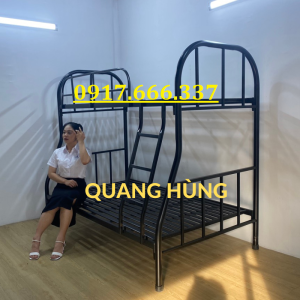 Giường tầng sắt ống tròn - tầng tròn lệch -sắt chắc chắn hcm