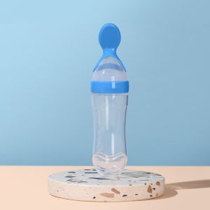 Baby Rice Paste Bottle Silicone Squeeze Feeding Spoon Complementary Feeding Spoon Feeding Tool