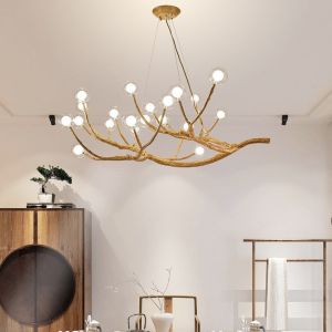 Tree Branch Chandeliers Vintage 16 Balls Resin Pendant Light For Dining Room Restaurant Bar Cafe Living Room G4 Bulbs
