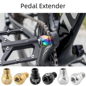 MOQIA 1 Pair Thicken Pedal Extender 20MM Stainless Steel Bike Pedal Axle Extenders Bicycle Parts Lightweight Bicycle Pedal Extension Bolts Bike Pedal