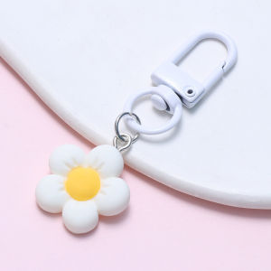 1PCS Bow Keychain for Keyring Backpack Accessories Split Rings Key Fob Charm