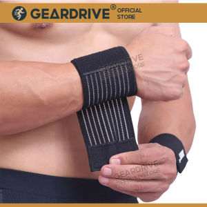 GEARDRIVE Compression Wrist Brace Fitness Wraps Elastic Support For Pain Relief And Promotes Healing Adjustable Protective Wrap Guard
