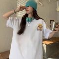 Forteid T-shirt Lengan Pendek Baju Kaos Oversize Wanita Baju |kaus wanita korea   Baju Atasan Wanita Terbaru (pola Indah labubu) Cotton Atasan Kaos /kaos lucu wanita. 