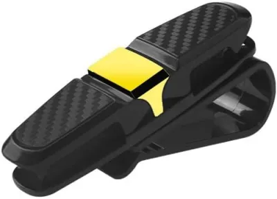 【Worldwide Delivery】 Car Sunglasses Holder for Sun Visor Auto Glasses Clip Eyeglasses Mount Case with Double Clip for Ticket Pen