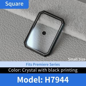 Square Sapphire HD Watch Glass for Premiere H3250 H3257 H3759 H4199 Transparent with Black Edge Replacement Repair Part