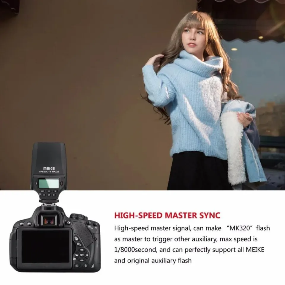 MEIKE MK320C Speedlite Flash TTL Fit Canon Mirrorless DSLR Camera
