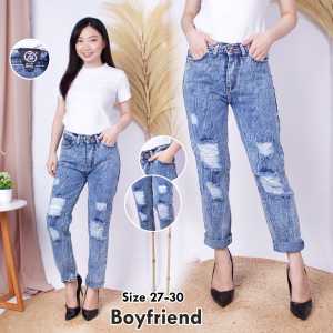NOURA - CELANA JEANS BOYFRIEND SOBEK DIVARY SNOWBLUE