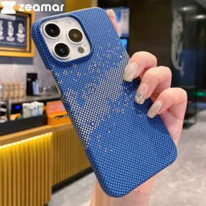7CYM Kailaf Carbon Pattern Slim PC Phone Case For iPhone 16 15 14 Plus 13 12 11 Pro Max Starry Sky Kevlar Shockproof Hard Capa
