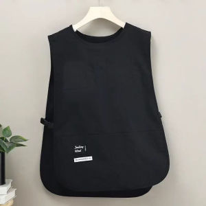 【FAMMY FAEY】Waterproof and Oil-Proof Fashionable Vest-Style Workwear Apron Double Shoulder Apron Nail Beauty Salon Maternal and Child Shop Work Apron