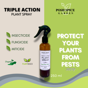 Organic Neem Oil Neem Extract Triple Action Plant Spray 250ml / 500ml Plant Insecticide Pesticide Fungicide Posh Spice