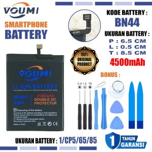 VOUMI BN44 Baterai Battery Double IC Power high Capacity Compatible Hp Xiaomi Redmi 5+ / 5 Plus