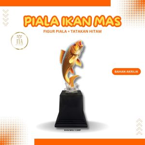 Piala Akrilik Ikan Mas / Carp Souvenir Hadiah Trophy Lomba Memancing Ikan Kejuaraan Mancing Mania Tropi Bahan Akrilik