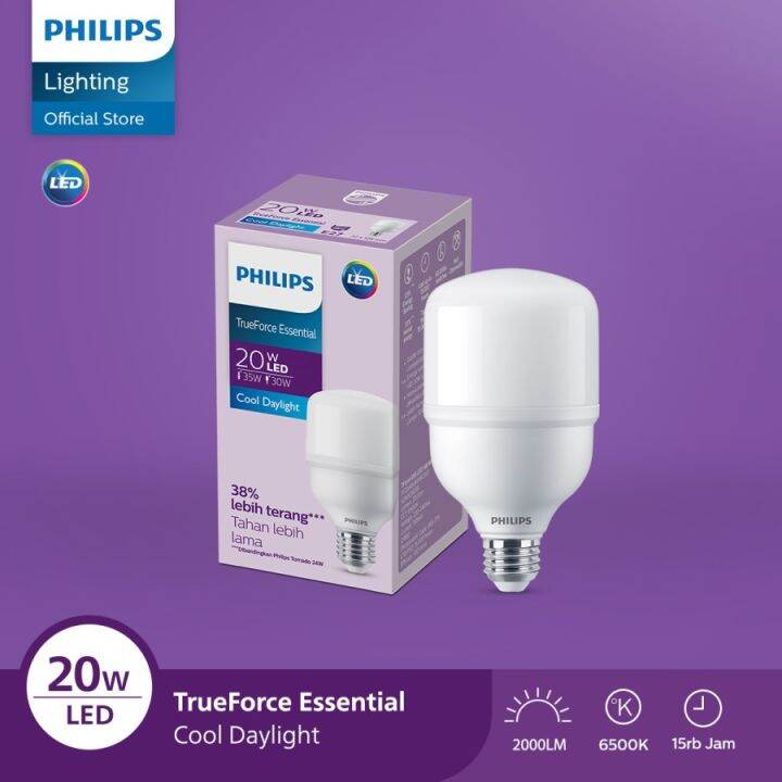 Lampu Philips Led Trueforce 25w 35w 45w Ekonomi E27 Putih Jumbo Super Terang Radiant Line