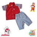 JOLLIBEE COSTUME UNIFORM TOPS+PANTS+cap. 