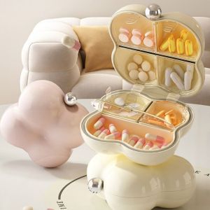 BAIXL 7 Grids Pill Storage Box Dispensing Weekly Pill Dispenser Pocket Dustproof Medicine Box Travel