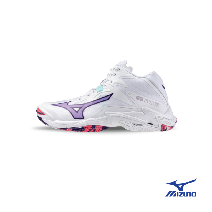 Mizuno Women Wave Lightning Z8 Mid Volleyball Shoes In White