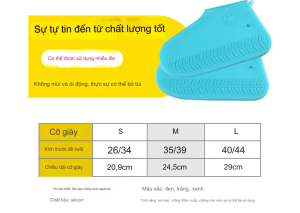 Bao giày Silicon chống nước ngoài trời siêu dai (ủng silicon đi mưa)