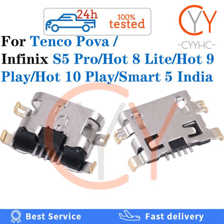 For Infinix S5 Pro Hot Lite Hot 10 Play 9Play 10play Smart  India S4 Tenco Pova Micro USB Plug In Charging Charger Port Connector 
