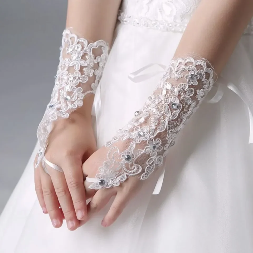 Childrens wedding best sale gloves