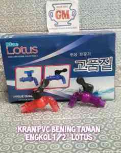 Kran Pvc Bening Taman Engkol 1/2" LOTUS keran bisa pasang selang langsung warna transparant