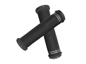 Universal Motorcycle Handlebar Grips TPE Non-Slip Rubber Hand Grips with CNC Aluminum End Caps 7/8" 22mm Replacement Bar Grips for Scooter Dirt Bike E-Bike