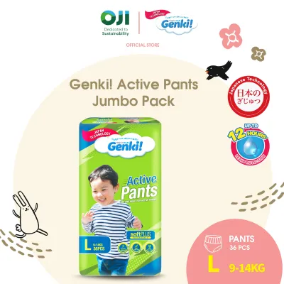 Genki! Jumbo Pants Diapers Baby - Size M (42s)/L (36s)/XL (30s)/XXL (24s)