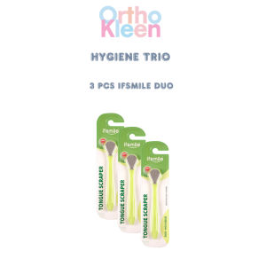 Ifsmile DUO Tongue Cleaner Remove Bad Breath & Bacteria to Maintain Good Oral Health