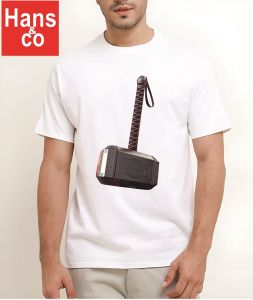 Kaos Pria Model Terkini Trending Motif 3D Bahan katun 24s Thor Palu  H0645