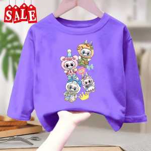 Kaos anak Cewek Cowok usia 1-12 tahun bergambar LABUBU MONSTER lengan panjang