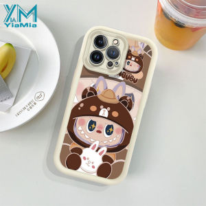 YIAMIA เคสสำหรับ OPPO A16K A74 F19 F11 Pro A57 A16E A98 F5 A95 F11 F9 F7 A77S A78 A96 F5 A83 A76 A55 A58รูปกระต่ายกาแฟ LABUBU เคสนิ่มป้องกันตก