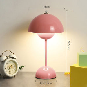 โคมไฟตั้งโต๊ะรูปเห็ดชาร์จ USB  แตะสวิตช์ 4 สีเพื่อปรับ  ความสดใส ห้องนอน ห้องนั่งเล่น ห้องรับประทานอาหาร  รับไฟตกแต่งห้องจัดงานแต่งงาน
