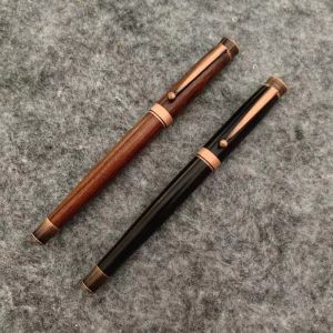 FDGFGG Vintage Wooden Fountain Pen Retro Simple Wood Handle Signature Pens Business Calligraphy Writing Ink Pens Stationery