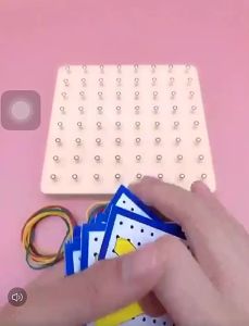 Geoboard Mathematical Manipulative Material Array Block Geo Board Graphical Educational Toys