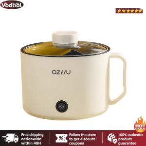 [Vodool Tool Outlet] 220V 1.8L Rapid Ramen Cooker Multifunctional Mini Electric Cooker Non-Stick Electric Dual Power Noodle Cooker Easy To Clean for Cooking Pasta Noodles