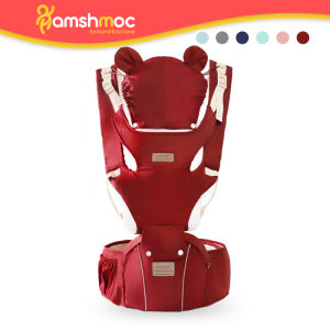 HamshMoc 3 In 1 Multifunctional Hip Seat Baby Carrier Waist Stool Ergonomic Non-Slip Infant Baby Carrier Backpack for Kid Newborn on Back Front Facing Kangaroo Baby Wrap Carrier Travel Bag