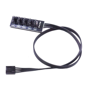 4 Pin PWM Fan Hub Splitter Power Supply Cable 1 to 4/5 Way PC CPU Cooling Case Extension Cable for Computer Case 4Pin