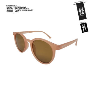 Kacamata Pria Wanita Frame Bulat Mata Kucing Distro Clothing Local Brand HATRED ALIVE Sunglasses Gaya Vintage Retro Code D3