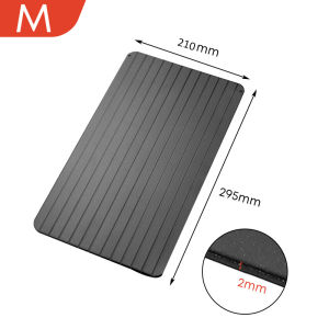 【3 Size】Food Defrosting Pad Fast Defrosting Tray Food Grade Aluminium Naturally & Safety Defrost Board Thawing Plate Rapid Dissipation & Heat Transfer Meat Seafood Fruits Vegetables