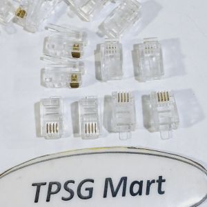 Đầu RJ9 4 Pin 4P4C (Chuẩn đầu Rj9 4 tim Rj9 4Pin Rj9 4 line Rj9 4 Pin 4P4C): Túi 20 đầu / 50 đầu / 100 đầu