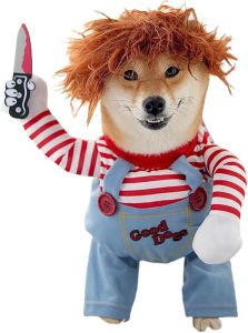 Chucky Dog Halloween CostumesDeadly Doll Dog Clothes Funny Dog CostumesDress up for Small Dogs Cats